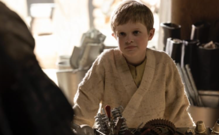 Grant Feely as a young Luke Skywalker in the Star Wars universe