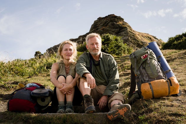 Gillian Anderson and Jason Isaacs in The Salt Path