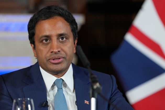 Zia Yusuf, Reform UK's spokesperson for home affairs speaks at a press conference in London, Monday, Aug. 3, 2026. (AP Photo/Kirsty Wigglesworth)