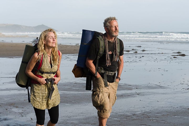 Gillian Anderson and Jason Isaacs in their film The Salt Path
