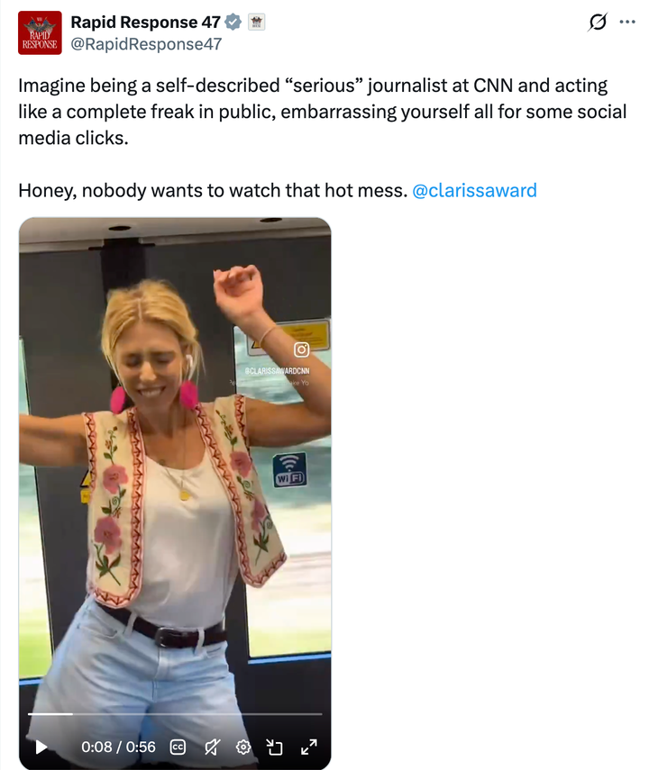 Clarissa Ward's harmless video put the White House into meltdown mode.