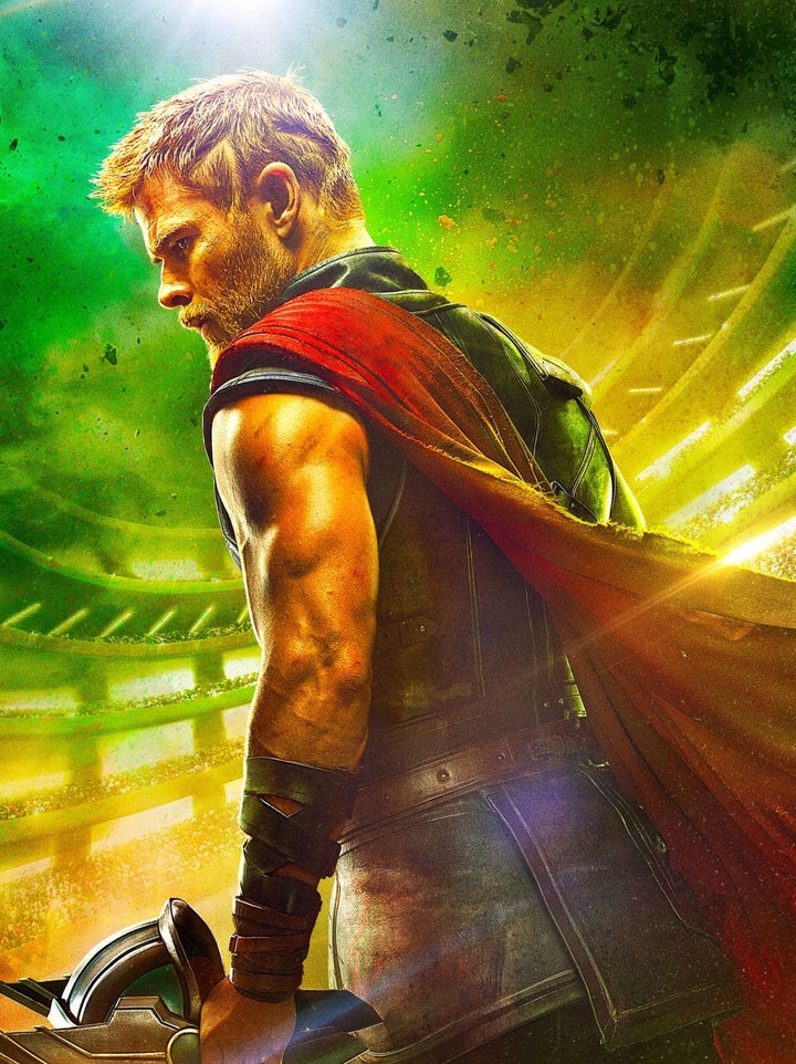 Chris Hemsworth in character as Thor