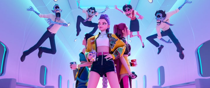 Huntr/x as depicted in Netflix's KPop Demon Hunters