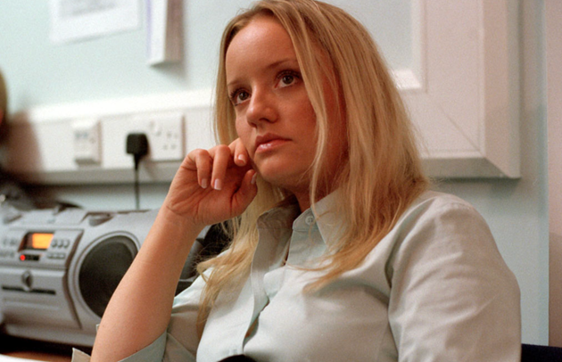 Lucy Davis in character as Dawn in the original series The Office
