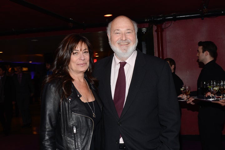 FILE - Actor Rob Reiner and his wife, Michele Singer, arrive for an event on Dec. 17, 2013, in New York. (Photo by Evan Agostini/Invision/AP, File)