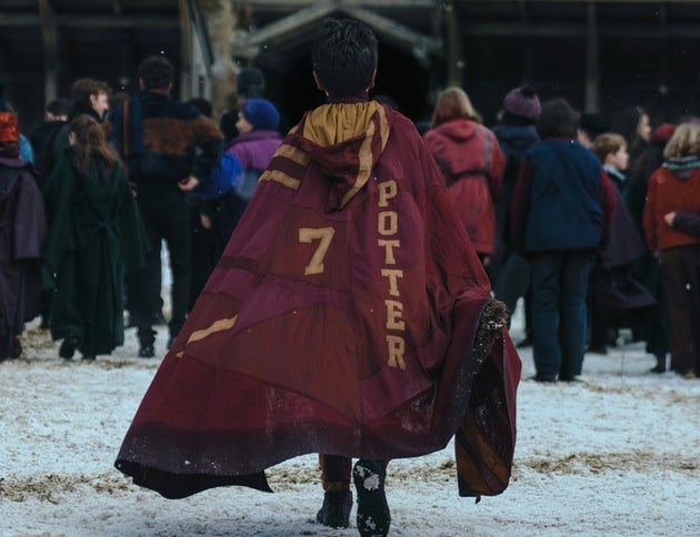 Child actor Dominic McLaughlin on the set of the new Harry Potter series