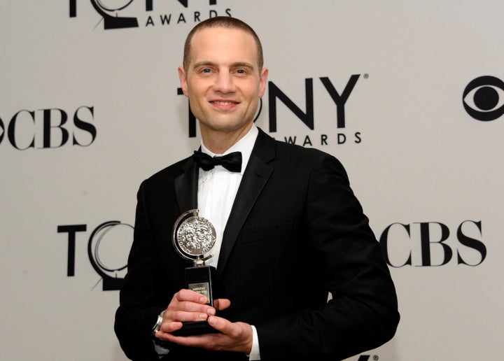 Jordan Roth celebrating his Tony win in 2012