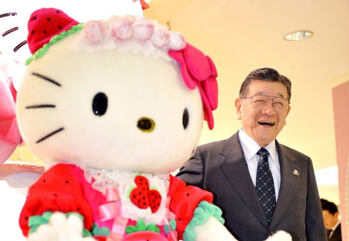 サンリオ創業者で名誉会長の辻信太郎さん(右):2009年10月撮影
