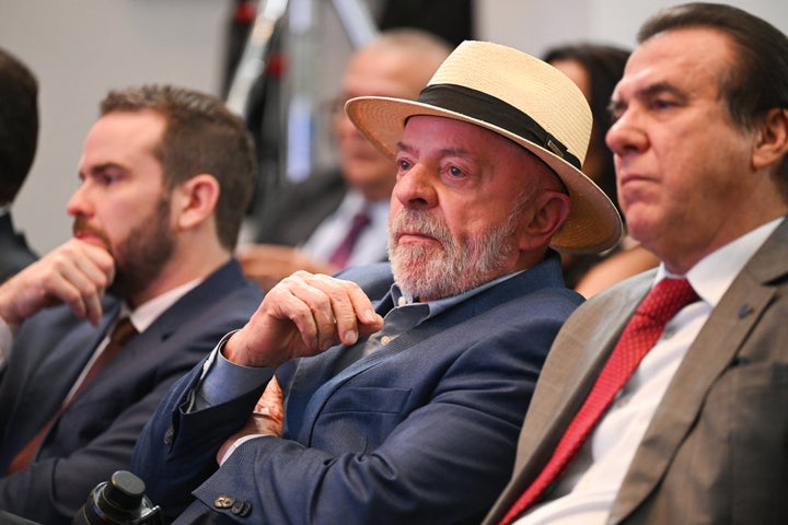 Brazilian President Luiz Inácio Lula da Silva attends a presentation of data on formal employment in the first half of the year, in Brasilia, on Aug. 13, 2026.