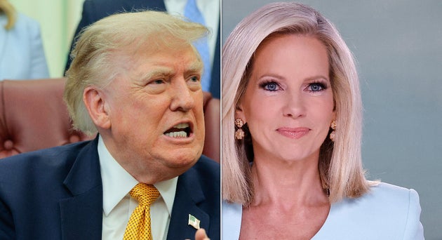 US President Donald Trump and Shannon Bream