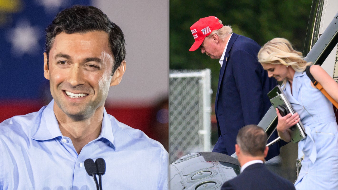 Senator Jon Ossoff/Donald Trump and aide Natalie Harp