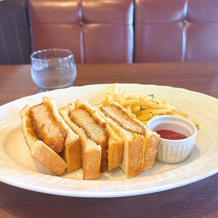星野珈琲「厚切りカツサンド&ポテト」