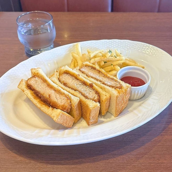 星野珈琲「厚切りカツサンド&ポテト」