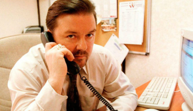 Ricky Gervais in character as David Brent in The Office