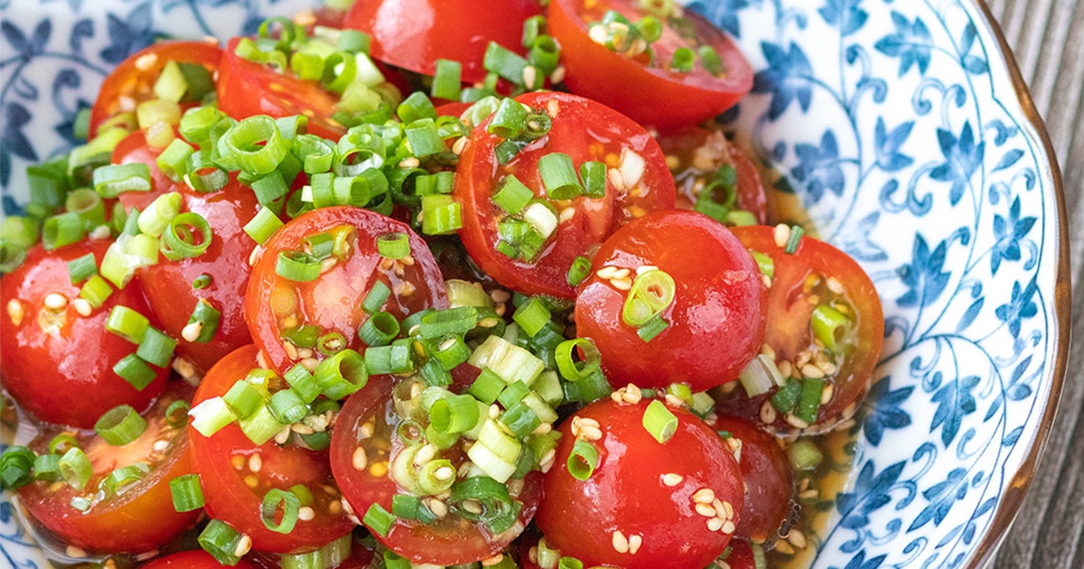 この夏毎日食べてる【ミニトマト】の5分レシピ!箸休めなのに秒でなくなった「小ねぎたっぷりミニトマトの和風マリネ」