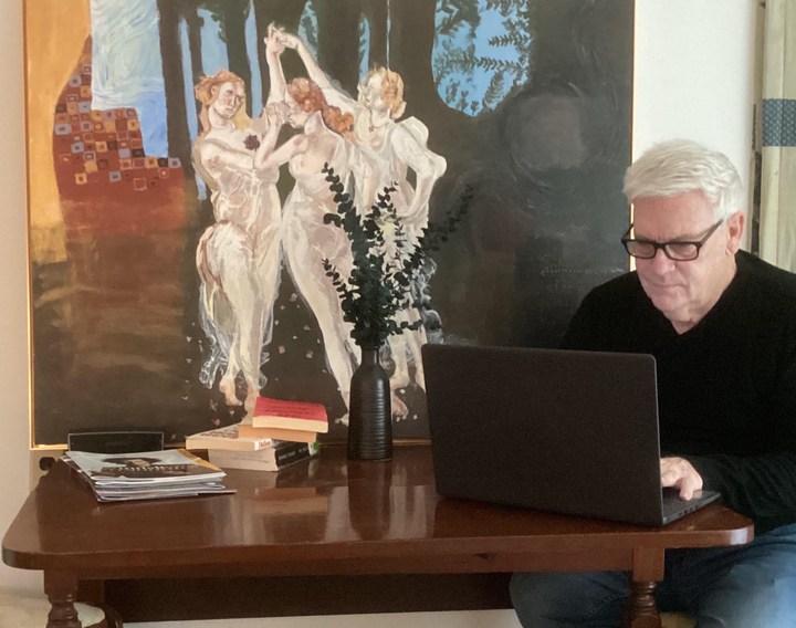 The author at home.