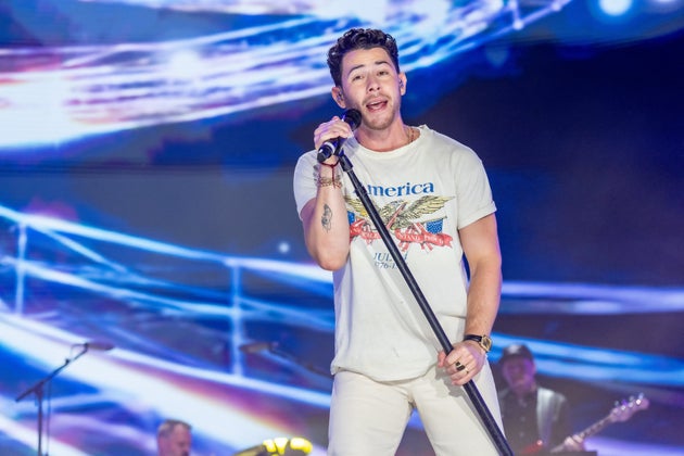 Nick Jonas performing in Nashville last month