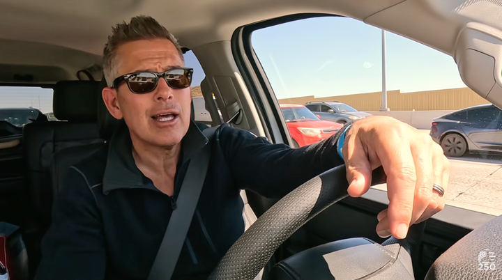 Sean Duffy speaks while driving his family around during the sixth episode of his "Great American Road Trip" reality series on YouTube.
