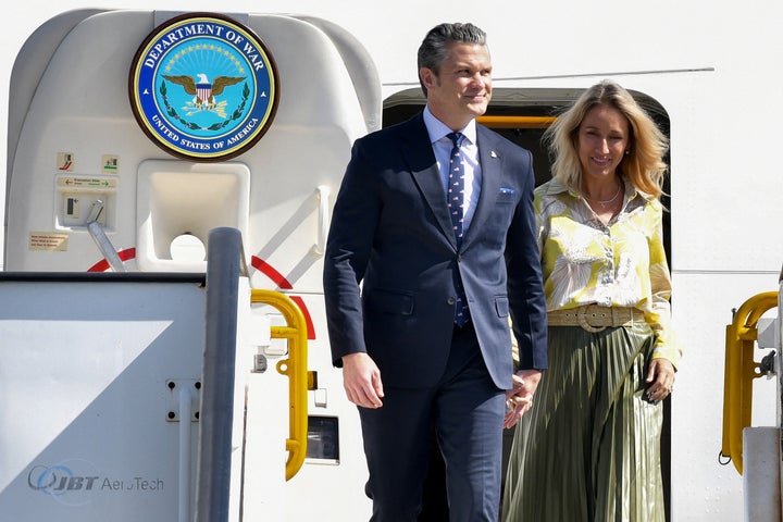The Hegseths arrive in the Dominican Republic in November 2025 to discuss with officials if the country will allow the United States to use an air base and airport as part of its controversial operations against alleged drug traffickers.