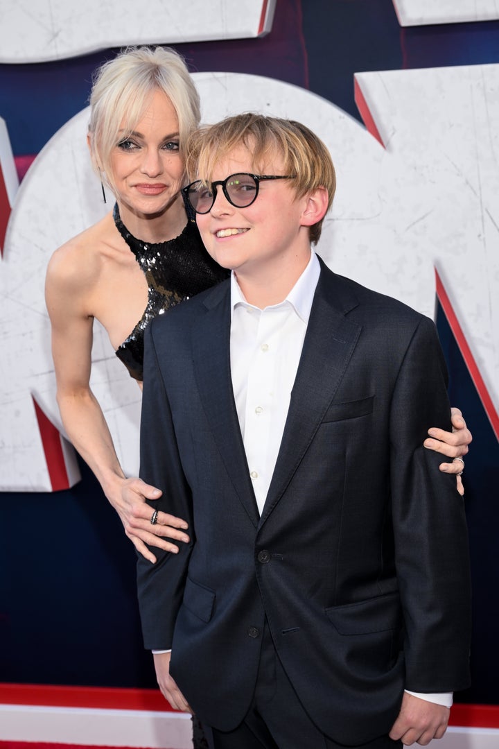 Anna Faris with her son, Jack Pratt, at the latest Scary Movie film premiere earlier this year
