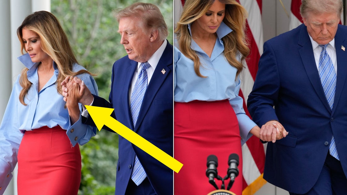 Melania And Trump Held Hands In Public — And Body Language Experts Have Thoughts