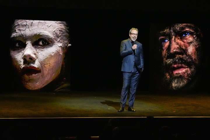 Denis Villeneuve on stage at CinemaCon in April 2026