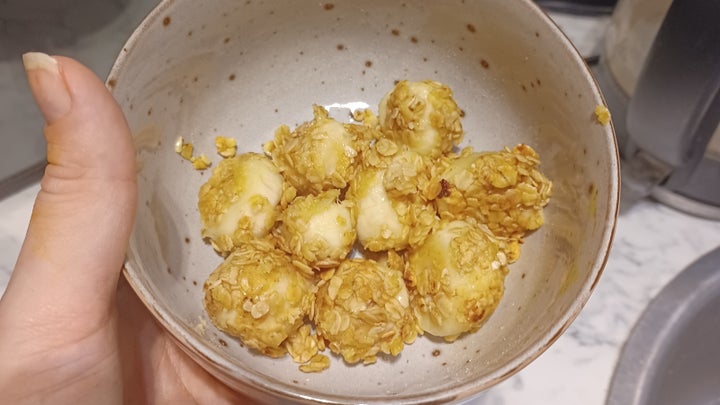 Banana fried flapjacks