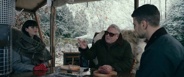 Kaya Scodelario, Ray Winstone and Theo James in The Gentlemen, which has been renewed for a third season by Netflix