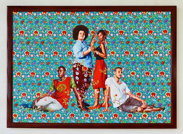Kehinde Wiley's "Young Artists After Siamesas 1960" as seen in a picture uploaded to the website for the U.S. State Department's Art in Embassies program. The painting was commissioned by the federal government under President Barack Obama in 2013 and it was funded by taxpayers.