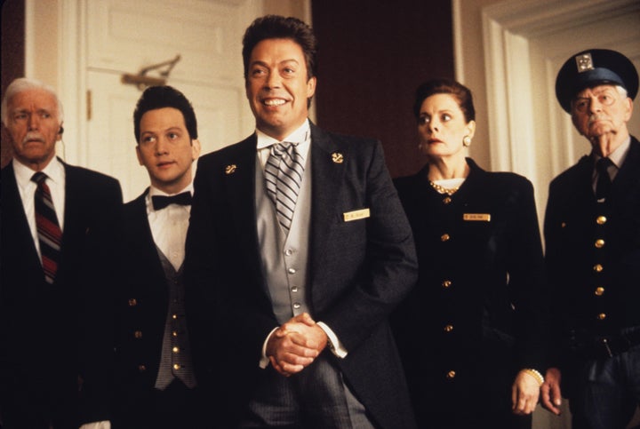 Tim Curry on the set of Home Alone 2