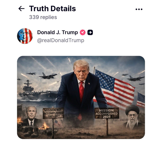 Trump's social media post.