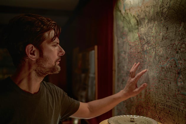 Adam Scott in his new movie The Whisper Man