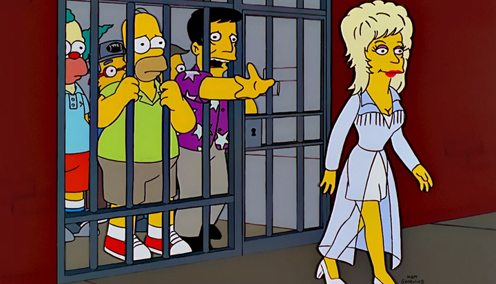 Dolly Parton made a cameo as herself in an especially chaotic episode of The Simpsons