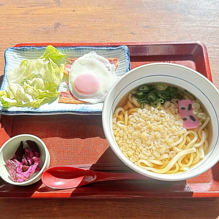なか卯「はいからうどん ベーコンエッグ」