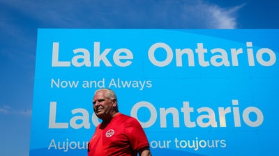 Ontario Premier Answers Trump’s ‘Lake America’ With Giant ‘Lake Ontario’ Sign