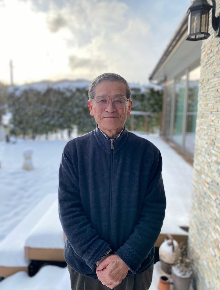 元飯舘村長の菅野典雄さん（2025年2月7日、福島県飯舘村で）