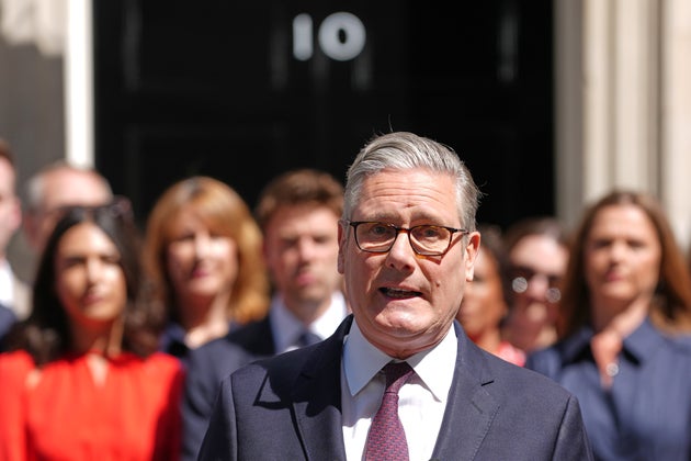 Starmer speaking as he left 10 Downing Street in July.