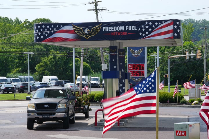 A Freedom Fuel Network station is seen in Dresher, Pennsylvania, in July. The station was featured in a video shared by the White House.