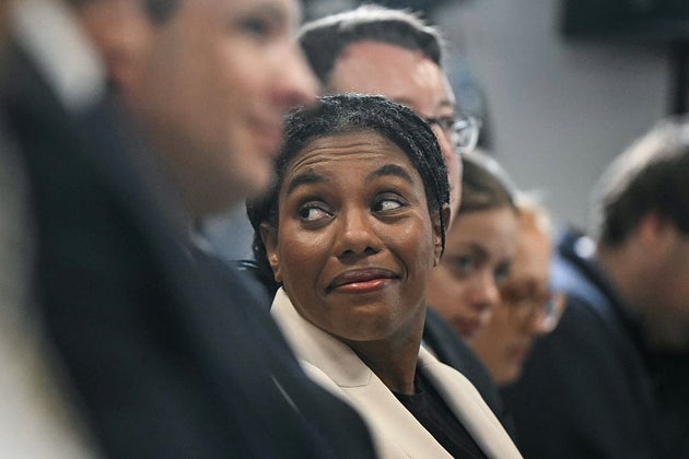 Kemi Badenoch during a press conference earlier this month.