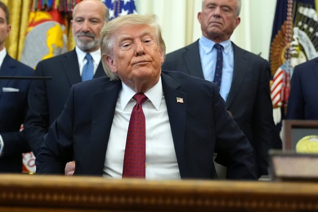 Donald Trump made his remarks in the Oval Office.