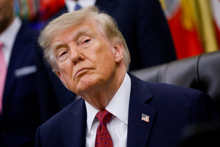 U.S. President Donald Trump attends a healthcare affordability event in the Oval Office at the White House on August 31, 2026 in Washington, DC. (Photo by Kevin Dietsch/Getty Images)