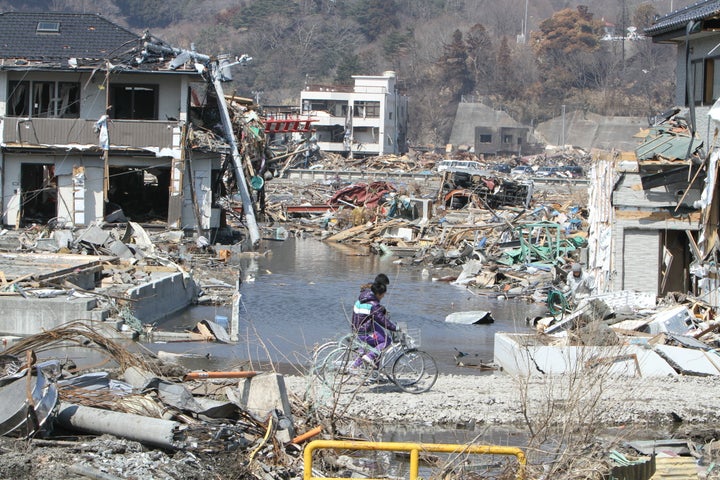 被災した岩手県大槌町(2011年4月1日撮影)