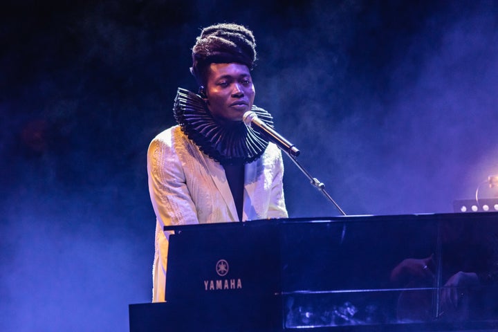 Benjamin Clementine on stage in 2019