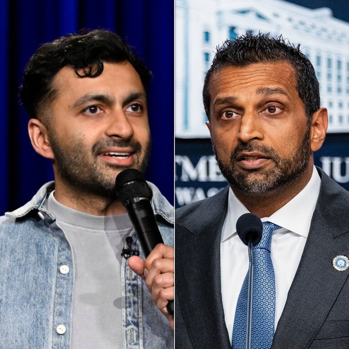 In his new Netflix special, comedian Nimesh Patel, left, jokes FBI Director Kash Patel’s reputation will have lasting implications for the Indian American community.