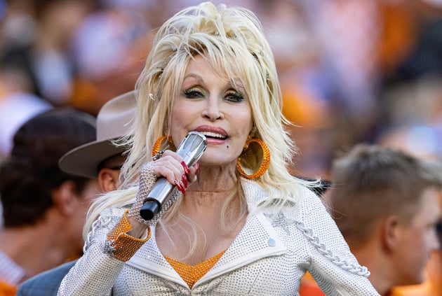 Dolly Parton performing in 2023