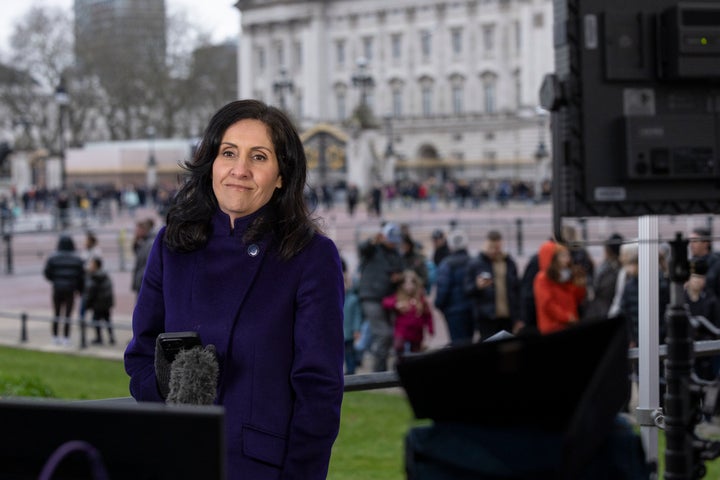 Maryam Moshiri reporting from outside Buckingham Palace earlier this year