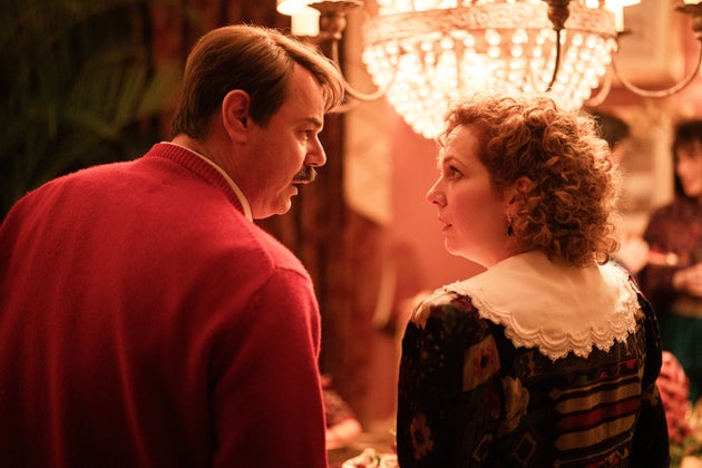 Danny Dyer and Katherine Parkinson in the new season of Rivals