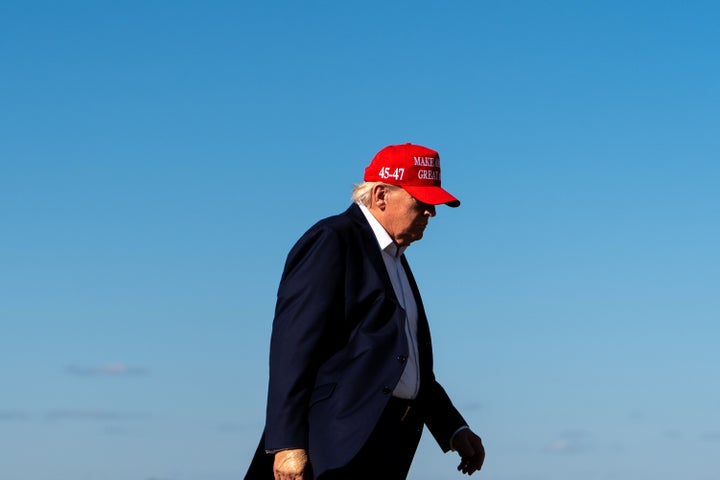 President Donald Trump walks to board Air Force One at Morristown Airport, Monday, Sept. 7, 2026, in Morristown, N.J. (AP Photo/Julia Demaree Nikhinson)