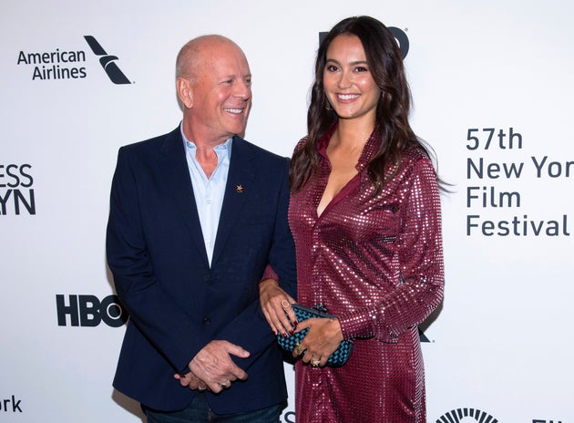 Bruce Willis and Emma Heming Willis pictured together in 2019