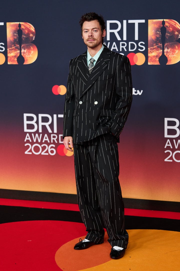 Harry Styles at the Brit Awards earlier this year
